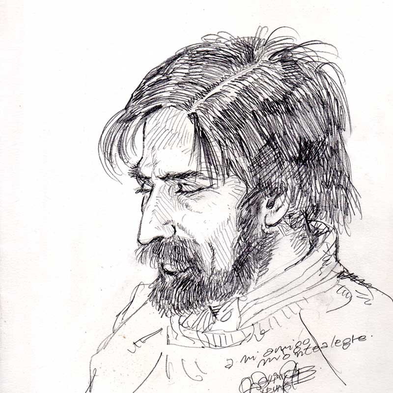 Perfil ilustrado de Jorge Montealegre